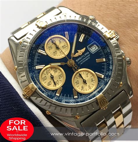 man stainless steel with gold crown breitling chronograph watch|140 Years of Breitling: 40 Years of the Chronomat – .